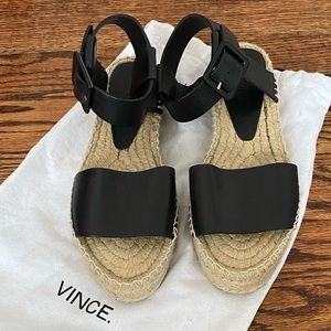 Vince Abby espadrille platform leather sandal